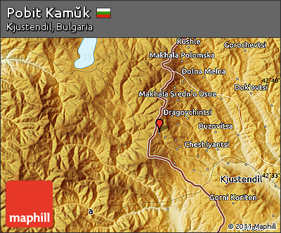 Physical Map of Pobit Kamŭk