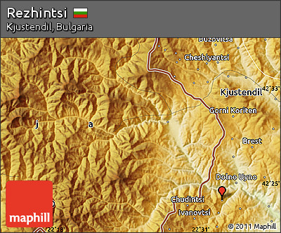 Physical Map of Rezhintsi