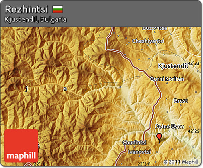 Physical Map of Rezhintsi