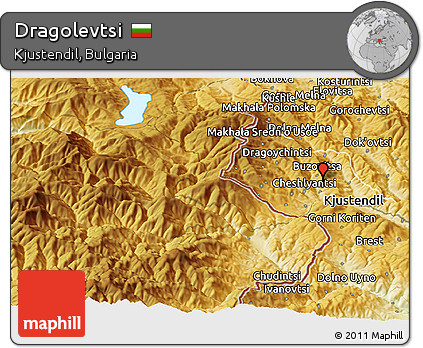 Physical Panoramic Map of Dragolevtsi
