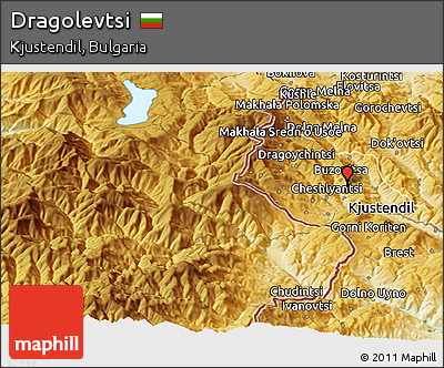 Physical Panoramic Map of Dragolevtsi
