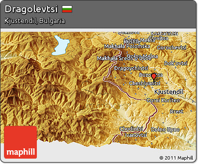 Physical Panoramic Map of Dragolevtsi
