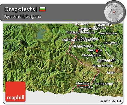 Satellite Panoramic Map of Dragolevtsi
