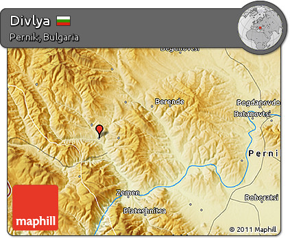 Physical 3D Map of Divlya
