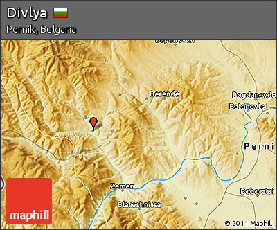 Physical 3D Map of Divlya