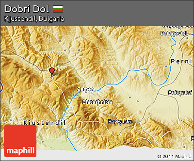 Physical 3D Map of Dobri Dol