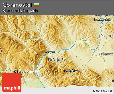 Physical 3D Map of Goranovtsi