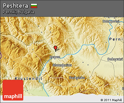 Physical 3D Map of Peshtera