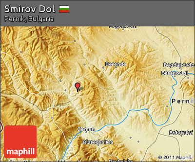 Physical 3D Map of Smirov Dol