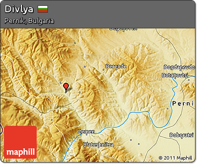 Physical 3D Map of Divlya