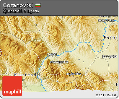 Physical 3D Map of Goranovtsi