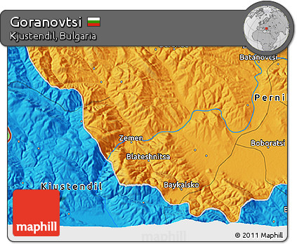 Political 3D Map of Goranovtsi