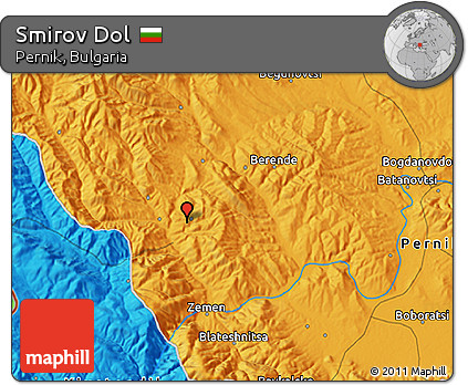 Political 3D Map of Smirov Dol