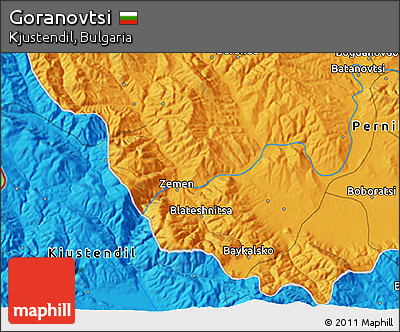 Political 3D Map of Goranovtsi