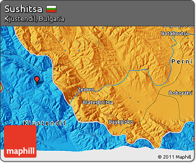 Political 3D Map of Sushitsa
