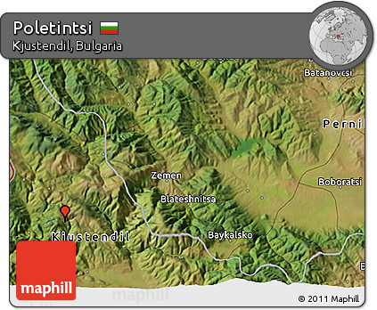 Satellite 3D Map of Poletintsi