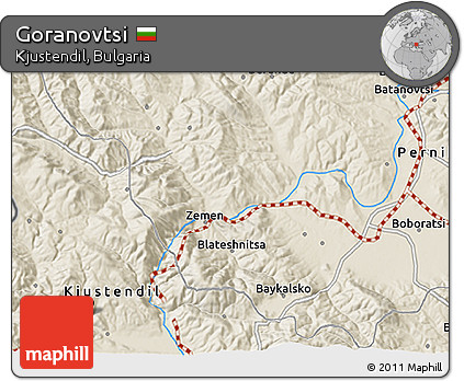 Shaded Relief 3D Map of Goranovtsi