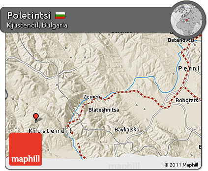Shaded Relief 3D Map of Poletintsi