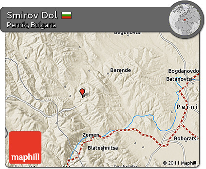 Shaded Relief 3D Map of Smirov Dol