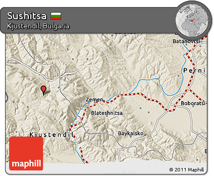 Shaded Relief 3D Map of Sushitsa