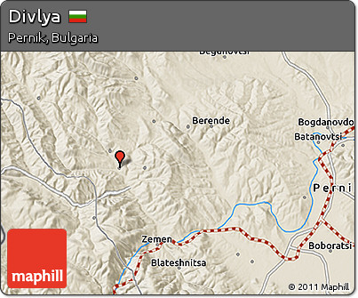 Shaded Relief 3D Map of Divlya