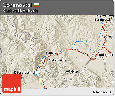 Shaded Relief 3D Map of Goranovtsi