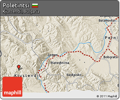 Shaded Relief 3D Map of Poletintsi