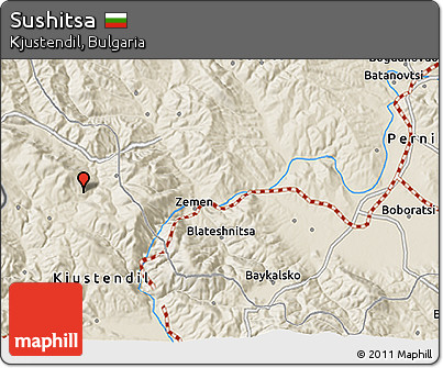 Shaded Relief 3D Map of Sushitsa