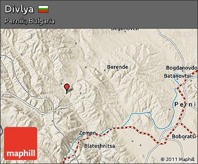 Shaded Relief 3D Map of Divlya