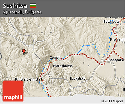 Shaded Relief 3D Map of Sushitsa