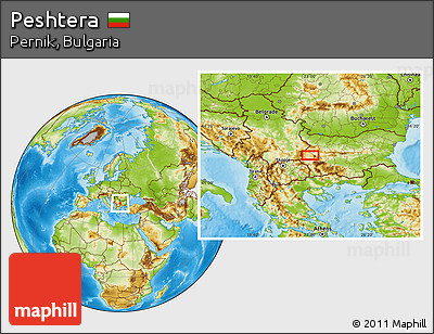 Physical Location Map of Peshtera