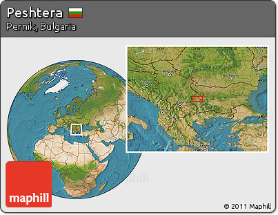 Satellite Location Map of Peshtera