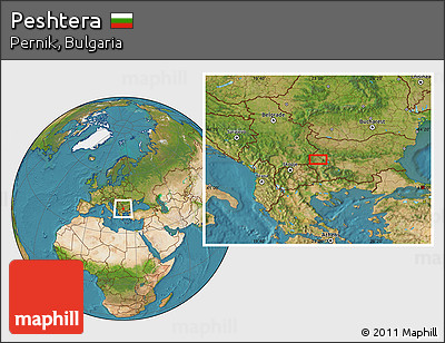 Satellite Location Map of Peshtera