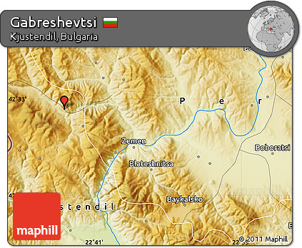 Physical Map of Gabreshevtsi