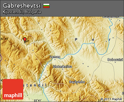 Physical Map of Gabreshevtsi