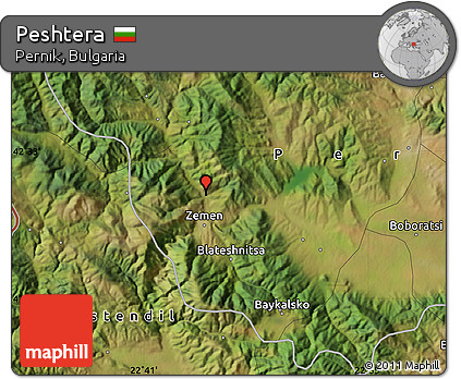 Satellite Map of Peshtera