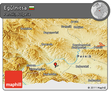 Physical Panoramic Map of Egŭlnitsa