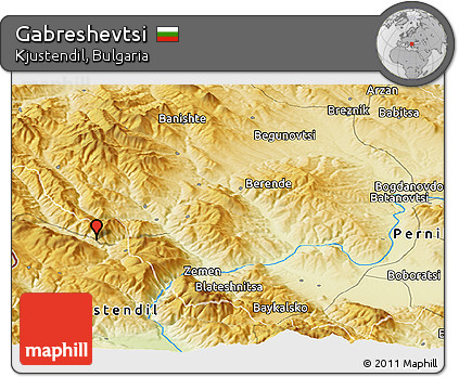 Physical Panoramic Map of Gabreshevtsi