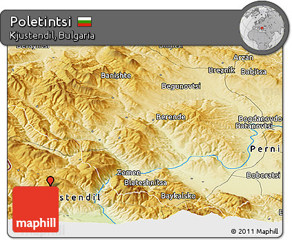Physical Panoramic Map of Poletintsi