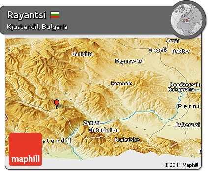 Physical Panoramic Map of Rayantsi