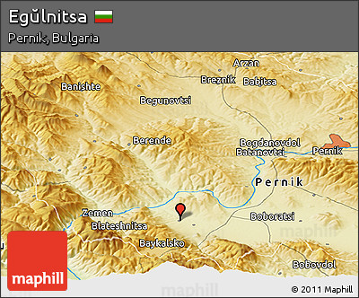 Physical Panoramic Map of Egŭlnitsa