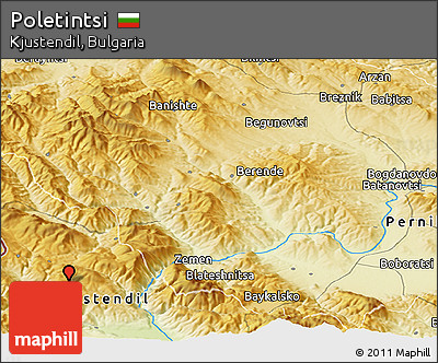 Physical Panoramic Map of Poletintsi