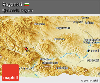 Physical Panoramic Map of Rayantsi