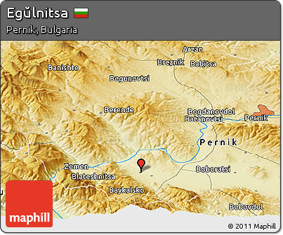 Physical Panoramic Map of Egŭlnitsa