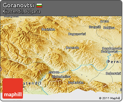 Physical Panoramic Map of Goranovtsi