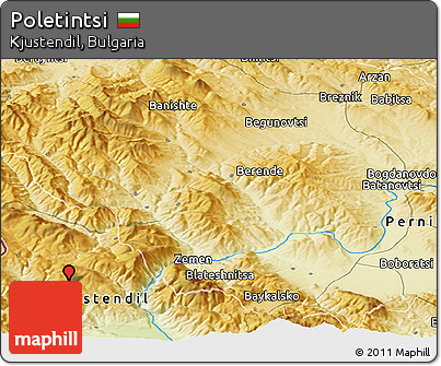 Physical Panoramic Map of Poletintsi