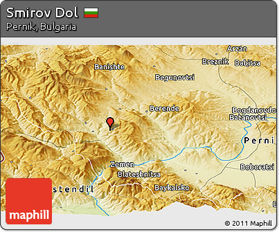 Physical Panoramic Map of Smirov Dol