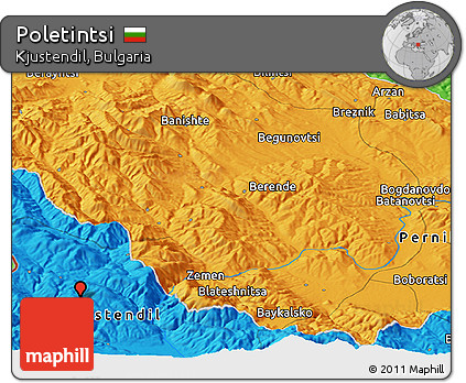 Political Panoramic Map of Poletintsi