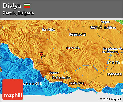 Political Panoramic Map of Divlya