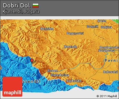 Political Panoramic Map of Dobri Dol